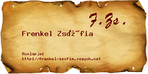 Frenkel Zsófia névjegykártya