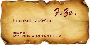Frenkel Zsófia névjegykártya