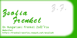 zsofia frenkel business card